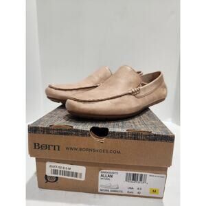 NIB Born Men's Allan Leather Casual Loafer In Natural (Sabbia)